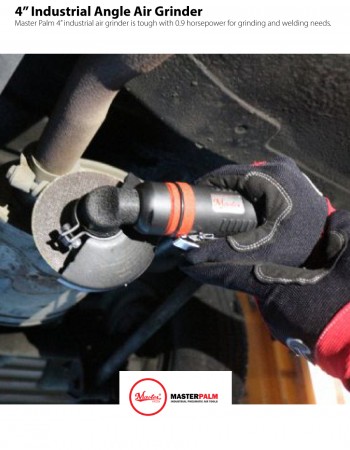 4"  Industrial Low Profile Right Angle Mini Air Grinder Set, 11000 Rpm, 0.9 HP