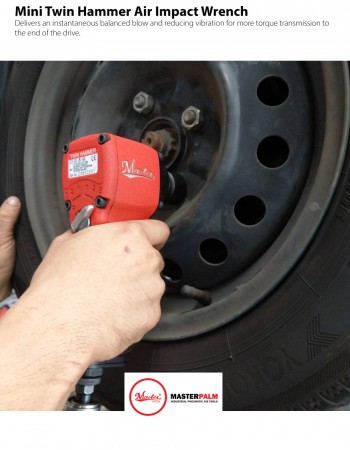 Mini Light Weight Impact Wrench, 1/2" Square Drive, Max. 550 ft-lb