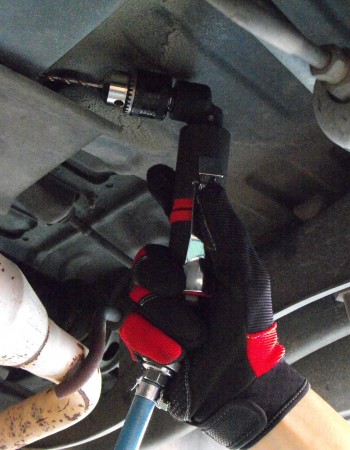 High Speed Mini 1/4" Right Angle Air Drill Non Reversible - Keyed Jacobs Chuck - 4500 rpm