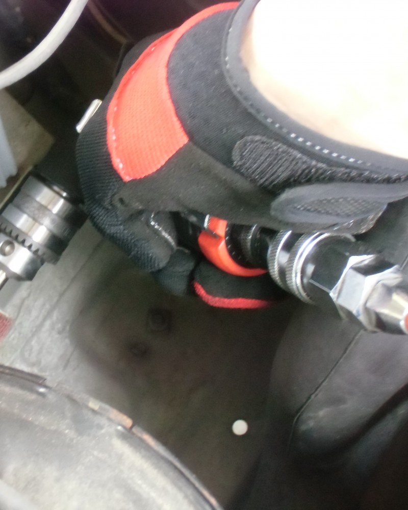 High Speed Mini 1/4" Right Angle Air Drill Non Reversible - Keyed Jacobs Chuck - 4500 rpm