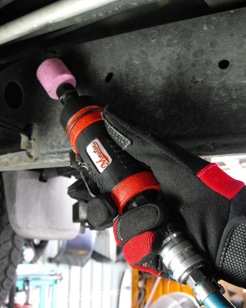 Master Palm 1/4" and 1/8" Straight Air Die Grinder with 1 Inch Extended Shaft