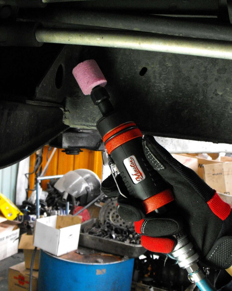 Master Palm 1/4" and 1/8" Straight Air Die Grinder with 1 Inch Extended Shaft