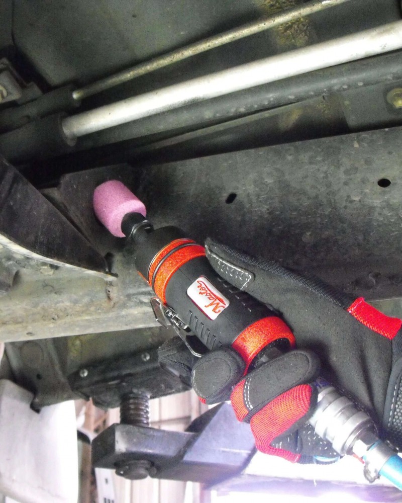 Master Palm 1/4" and 1/8" Straight Air Die Grinder with 1 Inch Extended Shaft