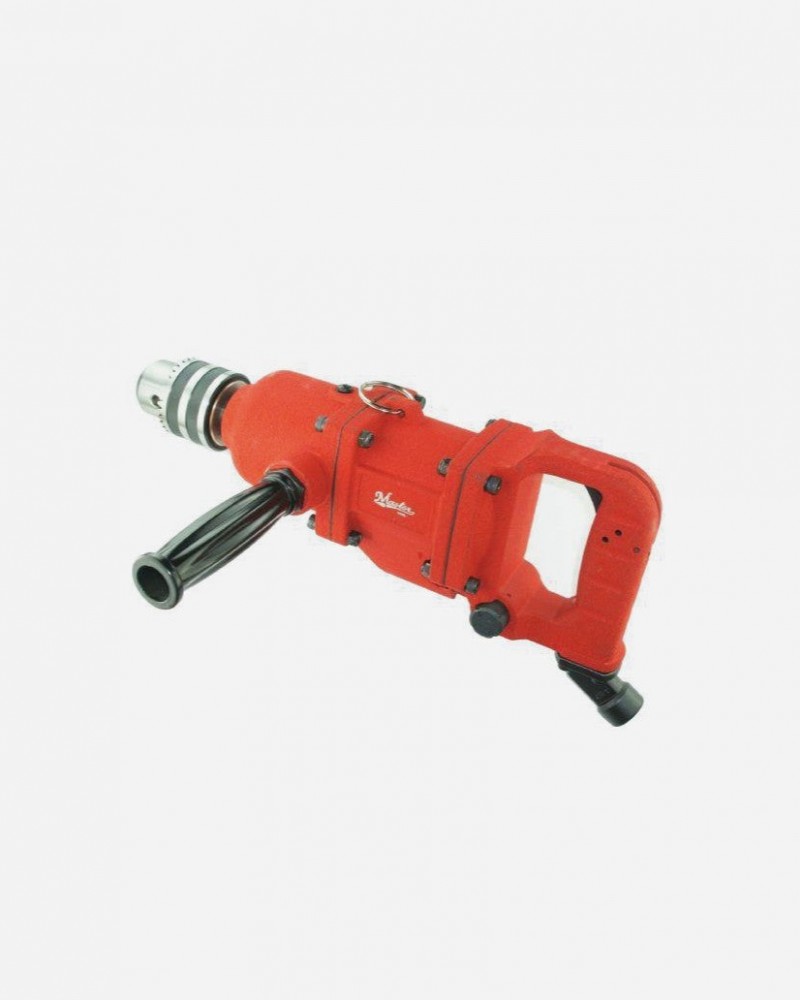 Industrial Mega-Duty D-Handle Reversible Air Drill, 5/8" Jacobs Keyed Chuck, 1000 rpm, 1.2 HP