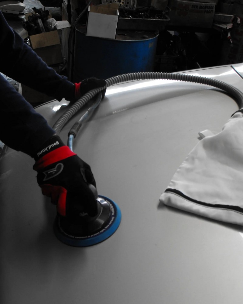 6"  Heavy Duty Dual Action Orbital Palm Air Sander With Self Dust Collect Sack, 1.2hp, 11000 Rpm