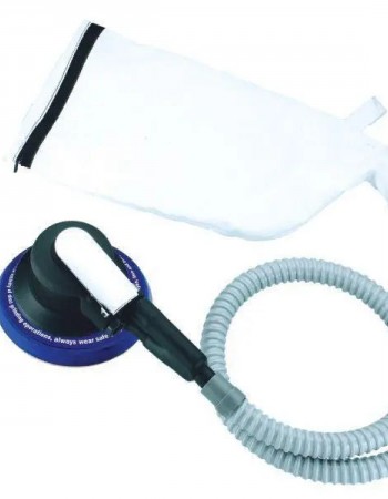 6"  Heavy Duty Dual Action Orbital Palm Air Sander With Self Dust Collect Sack, 1.2hp, 11000 Rpm