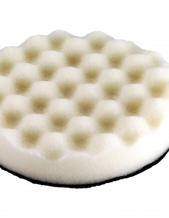 Hook and Loop White Waffle Foam Pad Buffer Sponge - Set of 3 Pieces - Air Polisher Accessory, 2 inch