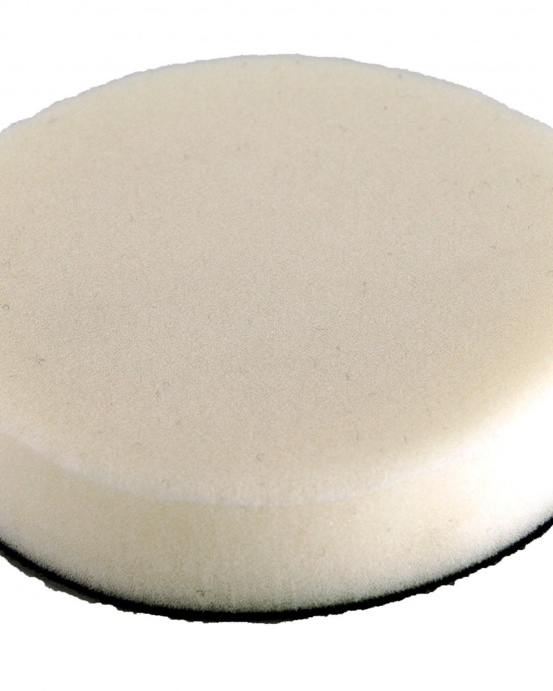 Hook and Loop White Polisher Flat Foam Buffer Pads - Medium Soft White Pads - Set of 3 - Air Polisher Accessory, 3 inch