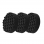 Hook and Loop Soft Black Waffle Foam Pad Buffer Sponge - Set of 3 Pieces - Air Polisher Accessory, 3 inch