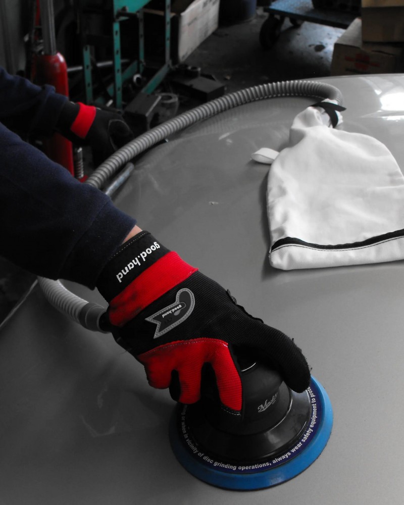 Heavy Duty 5"  Dual Action Palm Sander Self Vacuum With Dust Collect Sack , 1.2hp, 11000 Rpm