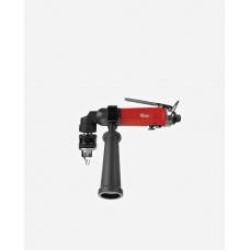Industrial 1/2 inch reversible right angle pneumatic air drill, 1700RPM, with a detachable side handle