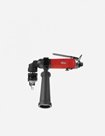 Industrial 1/2 inch reversible right angle air drill, 1700RPM, with a detachable side handle