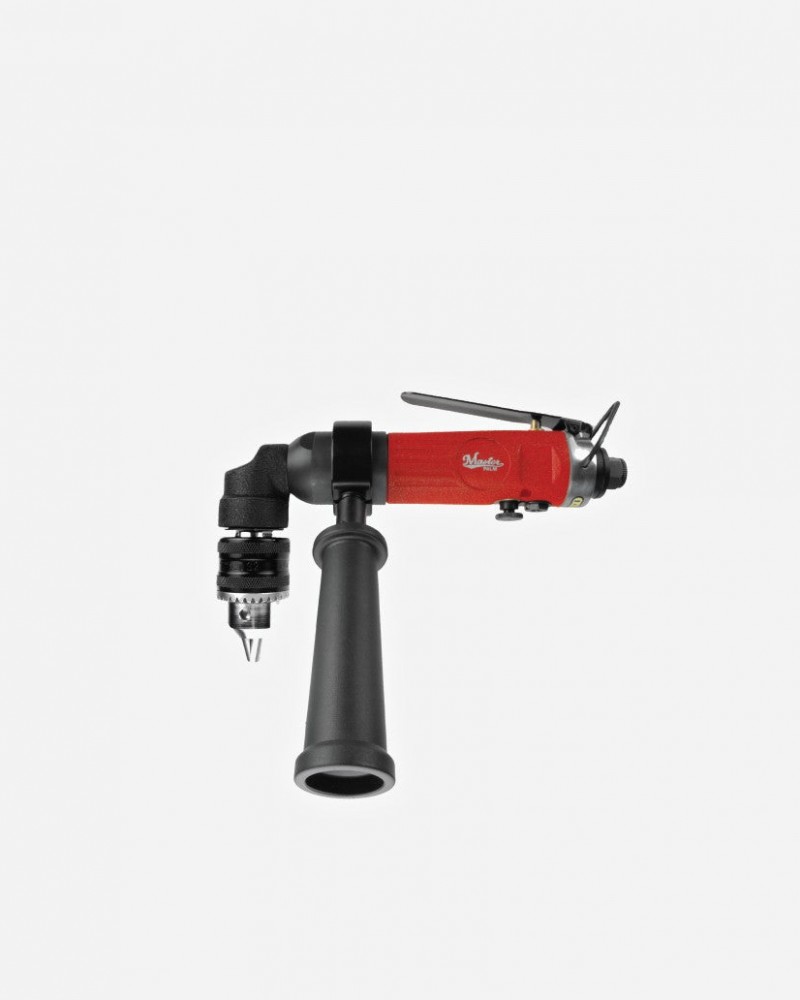 28490 Industrial 1/2" Keyed Jacobs Chuck 90-Degree Angle Air Drill – Low Profile Right Angle, 500 RPM