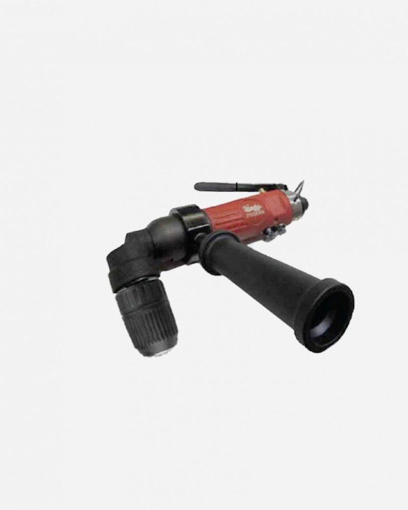 MPT-28490K Industrial 1/2"  Right Angle Air Drill, Jacobs Quick Change Chuck With Side Handle, Low Profile 90 Degree Angle, 500 Rpm