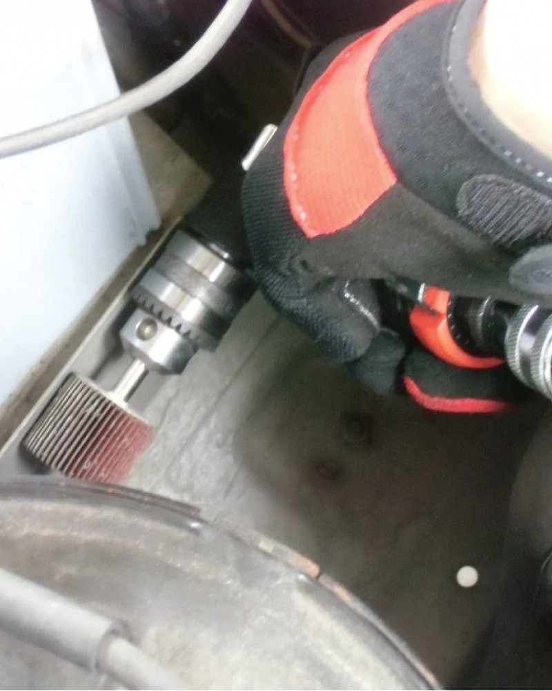 High Speed Mini 1/4" Right Angle Air Drill Non Reversible - Keyed Jacobs Chuck - 4500 rpm