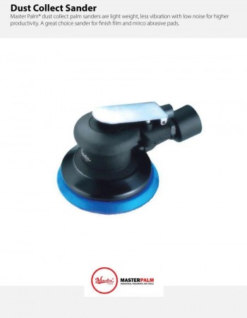 Industrial Heavy Duty 5" Dual Action Orbital Palm Sander With Central Vacuum Dust Collector, 11000 rpm, 1.2 HP, 0.2 Orbit Size