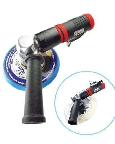 Industrial 6"  Vertical Angle Polisher  With Side Handle And Accessory, 2200 Rpm