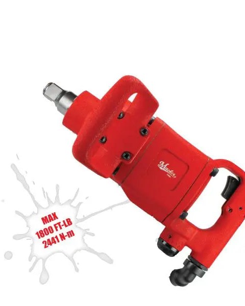 Master Palm pneumatic 1" drive short anvil air impact wrench with d-handle of 1800 ft/lb