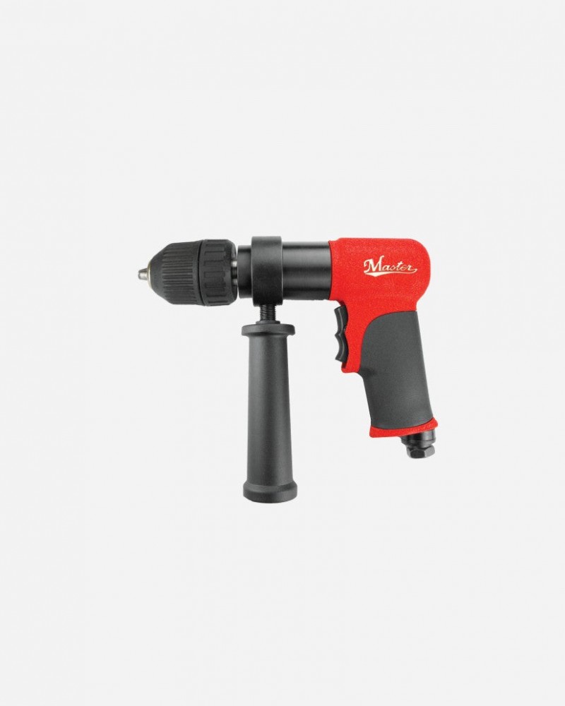 Reversible 1/2"  Keyless Air Drill Heavy Duty with Feather Trigger Pistol Grip, 350 Rpm