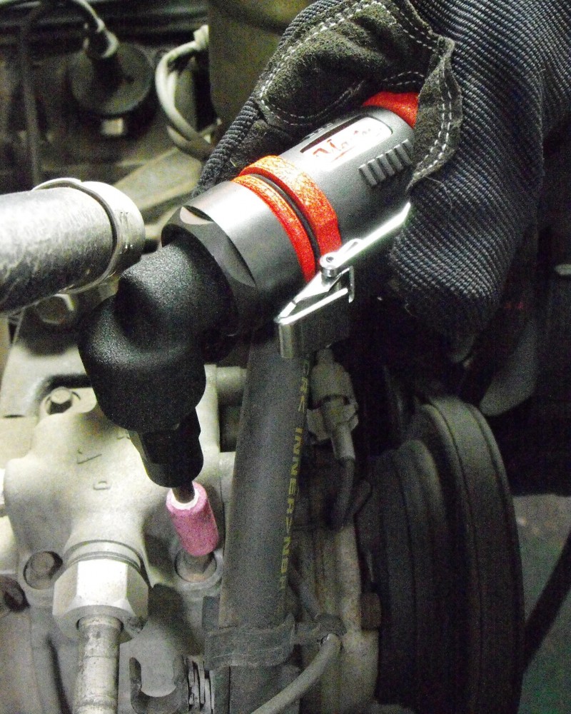 Small Right Angle Micro Stone Air Die Grinder - Optional 1/4-Inch Roloc Pad