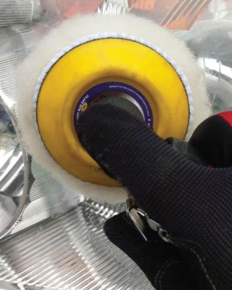 3"  Right Angle Gear Polisher And Buffer Set - Planetary Gear Set - 3000 Rpm