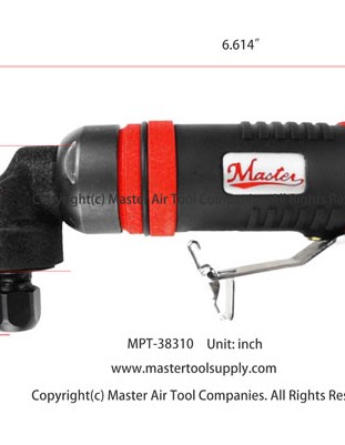 Industrial right angle air die grinder, 12000 rpm, 0.9 hp, 1/4" and 1/8" die grinder