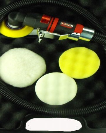 3"  Pad Low Profile Right Angle Mini Air Polisher Set, 4000 Rpm